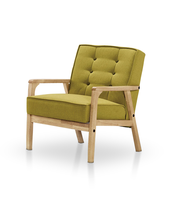 北歐橡木休閒單人椅