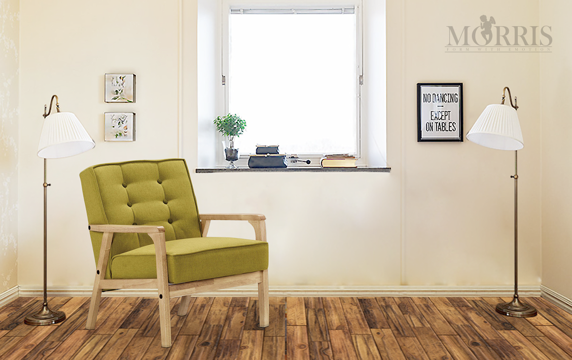 北歐橡木休閒單人椅