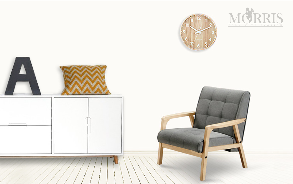 北歐風經典原木休閒椅