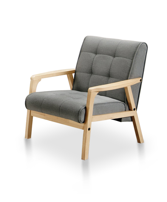 北歐風經典原木休閒椅