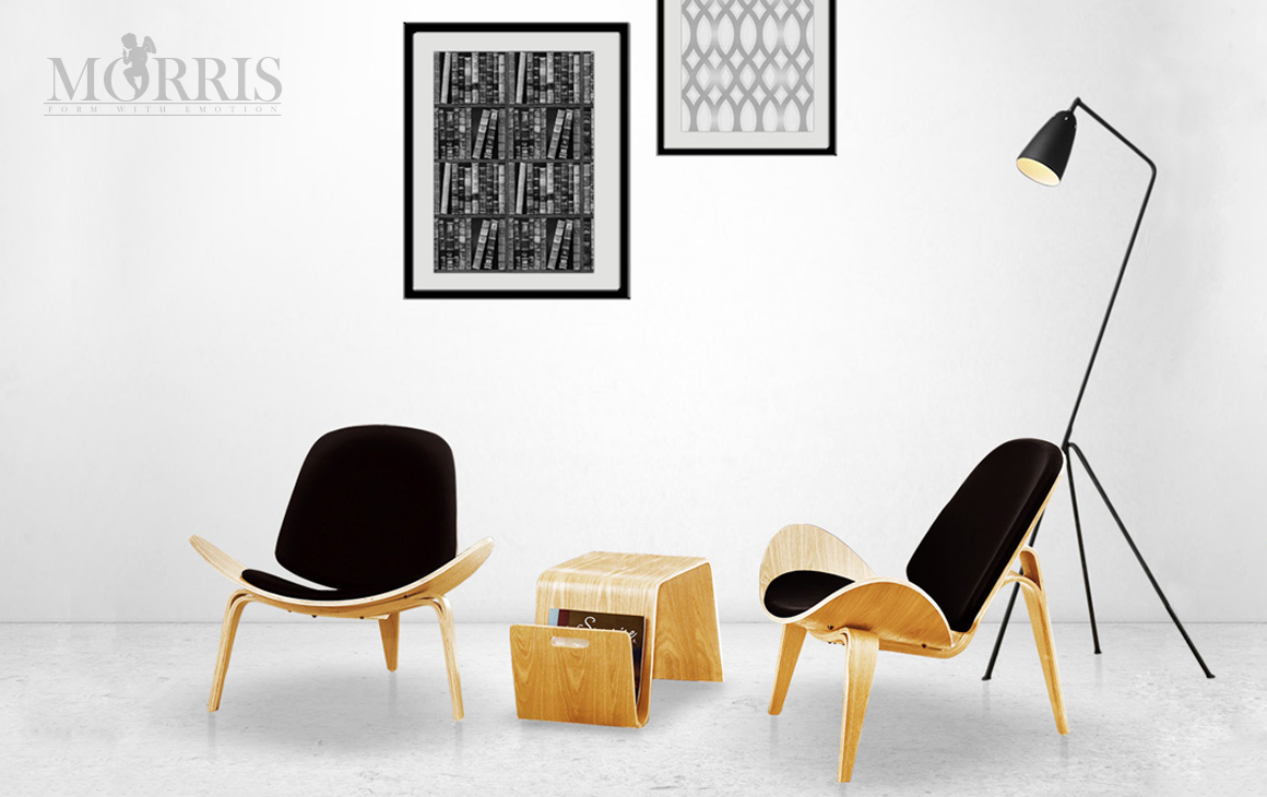 北歐風飛機曲線休閒椅